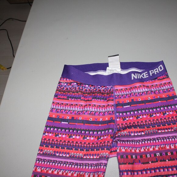 Multi Color Nike Pro Leggings Size Medium - Picture 2 of 6